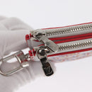 LOUIS VUITTON Damier Spray Double Zip Kartenhalter Weiß M81430 LV Auth ka1706M-9