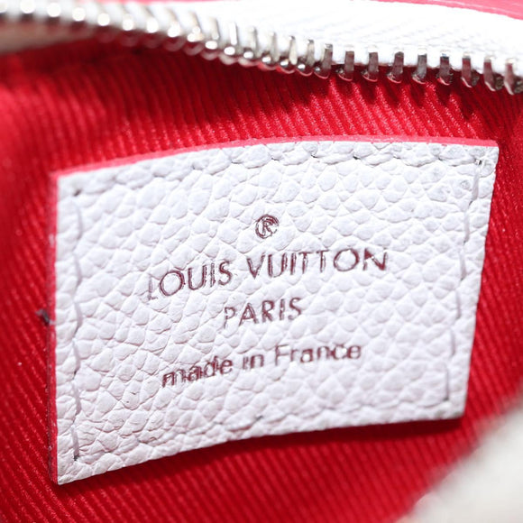 LOUIS VUITTON Damier Spray Double Zip Card Holder White M81430 LV Auth ka1706M