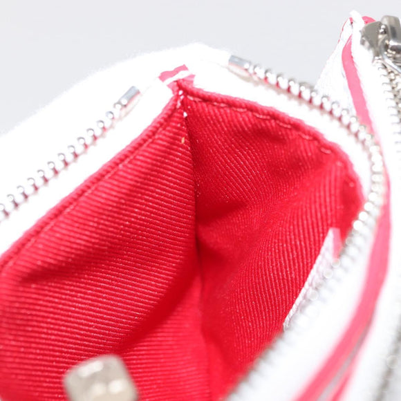 LOUIS VUITTON Damier Spray Double Zip Kartenhalter Weiß M81430 LV Auth ka1706M