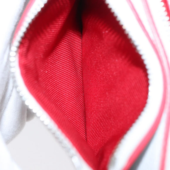 LOUIS VUITTON Damier Spray Double Zip Card Holder White M81430 LV Auth ka1706M