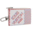 LOUIS VUITTON Damier Spray Double Zip Kartenhalter Weiß M81430 LV Auth ka1706M-1