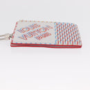 LOUIS VUITTON Damier Spray Double Zip Kartenhalter Weiß M81430 LV Auth ka1706M-6