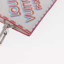 LOUIS VUITTON Damier Spray Double Zip Card Holder White M81430 LV Auth ka1706M-14