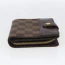 LOUIS VUITTON Damier Ebene Compact Zip Wallet N61668 LV Auth ka1707V-4