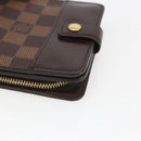 LOUIS VUITTON Damier Ebene Compact Zip Wallet N61668 LV Auth ka1707V-15