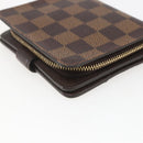 LOUIS VUITTON Damier Ebene Compact Zip Wallet N61668 LV Auth ka1707V-14