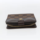 LOUIS VUITTON Damier Ebene Compact Zip Wallet N61668 LV Auth ka1707V-5