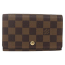 LOUIS VUITTON Damier Ebene Porte Monnaie Billets Tresor N61730 LV Auth ka1709-13
