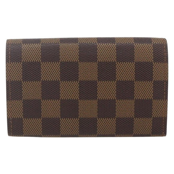 LOUIS VUITTON Damier Ebene Porte Monnaie Billets Tresor N61730 LV Auth ka1709