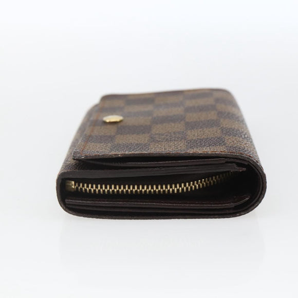 LOUIS VUITTON Damier Ebene Porte Monnaie Billets Tresor N61730 LV Auth ka1709