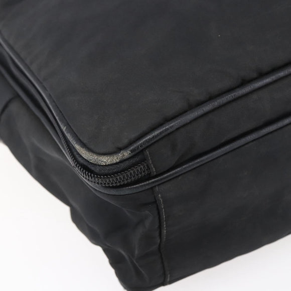 PRADA Hand Bag Nylon 2way Black Silver Auth ka171