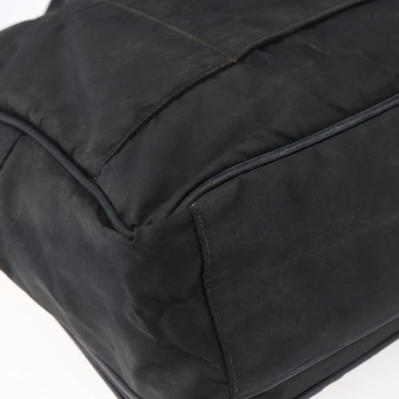 PRADA Hand Bag Nylon 2way Black Silver Auth ka171