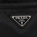 PRADA Hand Bag Nylon 2way Black Silver Auth ka171-20