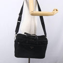 PRADA Hand Bag Nylon 2way Black Silver Auth ka171-33