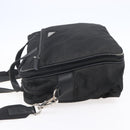 PRADA Hand Bag Nylon 2way Black Silver Auth ka171-3