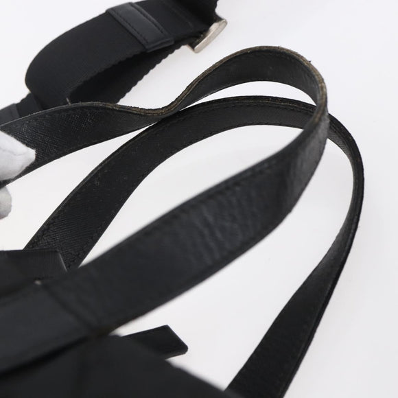 PRADA Hand Bag Nylon 2way Black Silver Auth ka171