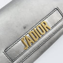 Christian Dior Chain Wallet Schoudertas Leer Zilver Goud Auth ka1712V-19