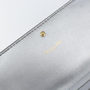 Christian Dior Chain Wallet Schoudertas Leer Zilver Goud Auth ka1712V-21