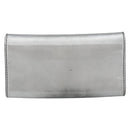 Christian Dior Chain Wallet Schoudertas Leer Zilver Goud Auth ka1712V-2