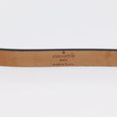 LOUIS VUITTON Ceinture Carre Belt Leather 37"" Black LV Auth ka1715-10