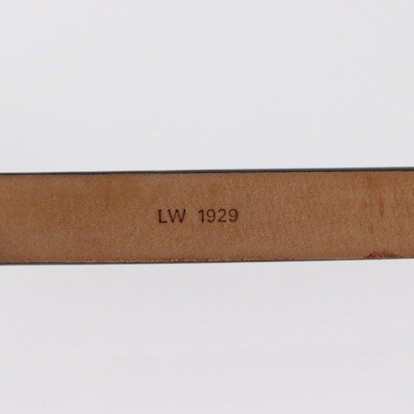 LOUIS VUITTON Ceinture Carre Belt Leather 37"" Black LV Auth ka1715