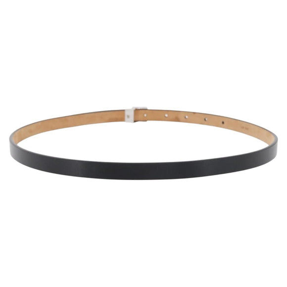 LOUIS VUITTON Ceinture Carre Belt Leather 37"" Black LV Auth ka1715