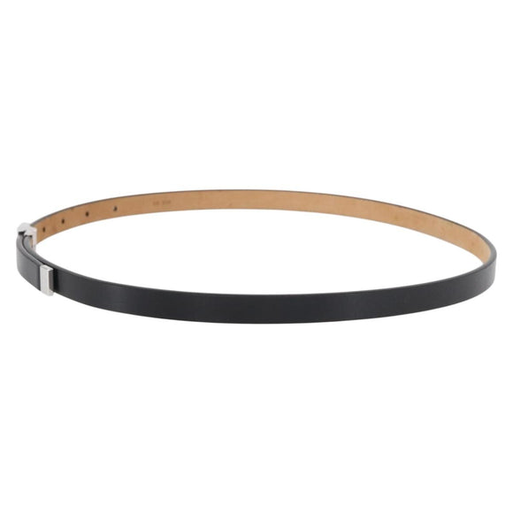 LOUIS VUITTON Ceinture Carre Belt Leather 37"" Black LV Auth ka1715