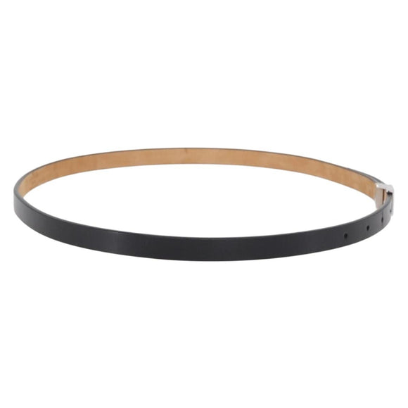 LOUIS VUITTON Ceinture Carre Belt Leather 37"" Black LV Auth ka1715