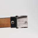 LOUIS VUITTON Ceinture Carre Belt Leather 37"" Black LV Auth ka1715-6