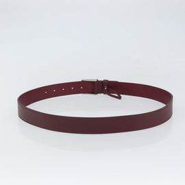 GUCCI Belt Leather 43.7"" Bordeaux Silver 387031 Auth ka1716V - 0