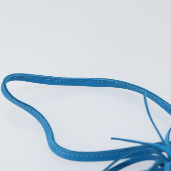 HERMES Rodeo PM Charm Leather Blue Zanzibar Auth ka1717SAV