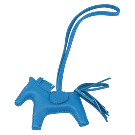 HERMES Rodeo PM Charm Leather Blue Zanzibar Auth ka1717SAV - 0