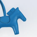 HERMES Rodeo PM Charm Leather Blue Zanzibar Auth ka1717SAV-8
