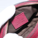 GUCCI Bamboo Pouch Leather Purple Gold 246174 Auth ka1718V-9