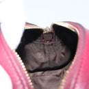 GUCCI Bamboo Pouch Leather Purple Gold 246174 Auth ka1718V-17