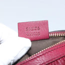 GUCCI Bamboo Pouch Leather Purple Gold 246174 Auth ka1718V-11