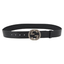 GUCCI Belt Leather 39.8"" Black 309253 Auth ka1719V-1