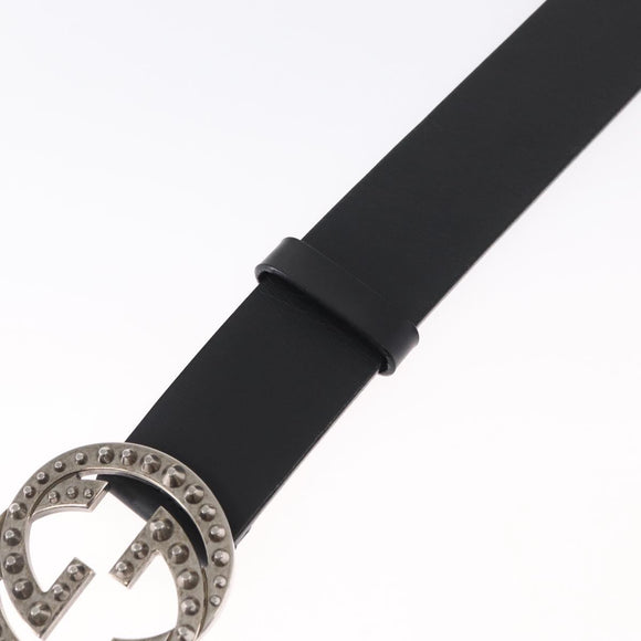 GUCCI Belt Leather 39.8"" Black 309253 Auth ka1719V