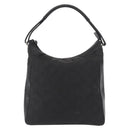 GUCCI GG Canvas Shoulder Bag Nylon Black Silver 001 3770 Auth ka172-2