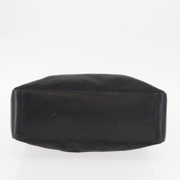 GUCCI GG Canvas Shoulder Bag Nylon Black Silver 001 3770 Auth ka172