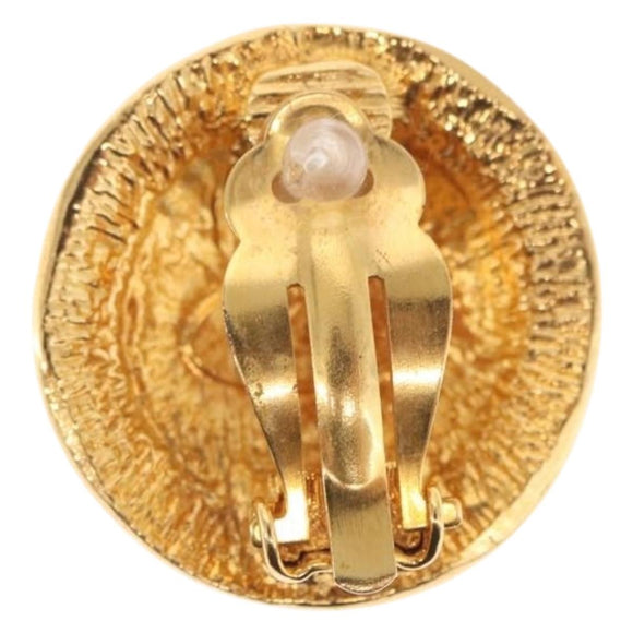 CHANEL Earring metal Gold CC Auth ka1722