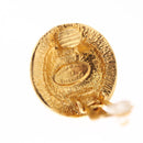CHANEL Earring metal Gold CC Auth ka1722-8