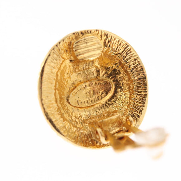 CHANEL Earring metal Gold CC Auth ka1722