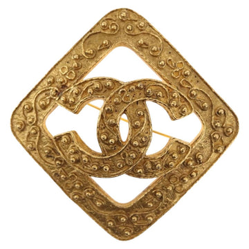 CHANEL Brooch metal Gold CC Auth ka1724V - 0