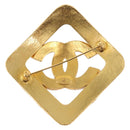 CHANEL Brooch metal Gold CC Auth ka1724V-3