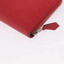 HERMES Azap Long Silk Inn Long Wallet Epsom Rose Azare Auth ka1727M-15