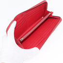 HERMES Azap Long Silk Inn Long Wallet Epsom Rose Azare Auth ka1727M-9