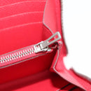 HERMES Azap Long Silk Inn Long Wallet Epsom Rose Azare Auth ka1727M-28