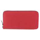 HERMES Azap Long Silk Inn Long Wallet Epsom Rose Azare Auth ka1727M-13
