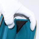 GUCCI Micro GG Guccissima Long Wallet Turquoise Blue Gold 449391 Auth ka1728V-23